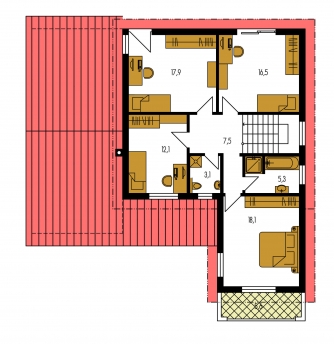 Mirror image | Floor plan of second floor - TREND 296
